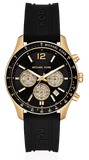 Michael Kors MKO1038 Berkley Chronograph Quartz Men's Watch – Black Dial & Black Rubber Strap