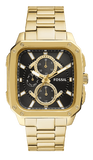 Fossil BQ2656 Inscription Multifunction Men’s Watch – Black Dial with Gold Stainless Steel Strap