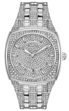 Bulova 98B296 Phantom Swarovski Crystal Men's Watch – Pave Silver Dial & Silver Steel Bracelet