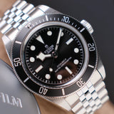 Tudor Black Bay Black Dial Silver Steel Strap Watch for Men - M7941A1A0NU-0003