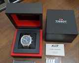 Tissot T141.417.11.041.00 T-Race Chronograph Men's Watch – Blue Dial & Silver Steel Strap