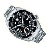 Seiko Prosprex Dark Depths GMT Automatic Black Dial Silver Steel Strap Watch For Men - SPB383J1