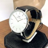 Daniel Wellington Classic Sheffield DW00100020 Men's Watch – White Dial with Black Leather Strap