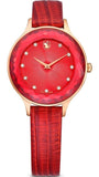 Swarovski 5650002 Octea Nova Quartz Women's Watch – Red Dial & Red Leather Strap