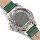 Marc Jacobs Henry Skeleton Green Dial Green Leather Strap Watch for Women - MBM1336
