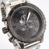 Nixon 51-30 Chrono Grey Dial Silver Steel Strap Watch for Men - A083-1762