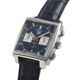 Tag Heuer Monaco Automatic Chronograph Blue Dial Blue Leather Strap Watch for Men - CBL2111.FC6453