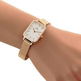 Daniel Wellington Quadro Pressed Melrose White Dial Stainless Steel Watch For Women - DW00100431