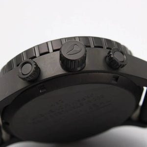 Nixon 51-30 Chrono Black Dial Black Steel Strap Watch for Men - A083-957
