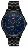 Tommy Hilfiger 1791454 Damon Chronograph Quartz Men's Watch – Blue Dial & Black Steel Bracelet