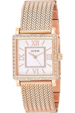Guess W0826L3 Highline Women's Watch – Off-White Dial & Rose Gold Stainless Steel Mesh Bracelet