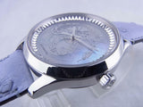 Gucci G Timeless Automatic Mother of Pearl Dial Blue Leather Strap Watch For Women - YA1264113