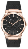 Salvatore Ferragamo SFHP01324 Sapphire Men's Watch – Black Dial & Black Silicone Strap