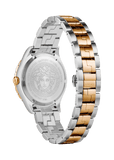 Versace Hellenyium GMT Black Dial Two Tone Steel Strap Watch for Men - V11040015