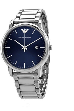 Emporio Armani Luigi Blue Dial Silver Steel Strap Watch For Men - AR11089
