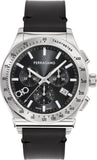 Salvatore Ferragamo SFKZ00123 1927 Chrono Men's Watch – Black Dial & Black Leather Strap