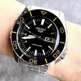 Seiko 5 Sport SRPK99K1 SKX Series Automatic Men's Watch – Black Dial & Silver Steel Bracelet
