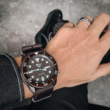 Seiko 5 Sports SRPD85K1 Automatic Men's Watch – Brown Dial & Brown Nylon Strap