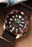Seiko 5 Sports SRPD85K1 Automatic Men's Watch – Brown Dial & Brown Nylon Strap