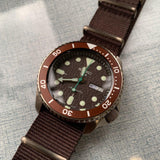 Seiko 5 Sports SRPD85K1 Automatic Men's Watch – Brown Dial & Brown Nylon Strap