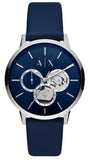 Armani Exchange Cayde AX2746 Men's Chronograph Watch – Blue Dial with Blue Leather Strap