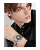 Armani Exchange Banks AX1720 Men's Chronograph Watch – Black Dial with Silver Stainless Steel Strap