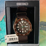 Seiko 5 Sports SRPD85K1 Automatic Men's Watch – Brown Dial & Brown Nylon Strap