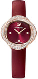 Swarovski 5552780 Crystal Flower Women's Watch – Red Dial & Red Leather Strap