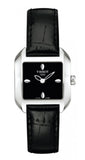 Tissot T02.1.225.51 T-Wave Quartz Women's Watch – Black Dial & Black Leather Bracelet