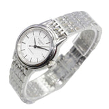 Tissot T085.207.11.011.00 T-Classic Carson Automatic Women's Watch – White Dial & Silver Steel Strap