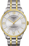 Tissot T099.407.22.038.00 Chemin des Tourelles Powermatic 80 Automatic Men's Watch – Silver Dial & Two-Tone Steel Bracelet
