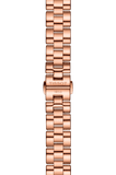 Tissot T Wave Cream Dial Rose Gold Steel Strap Watch For Women - T112.210.33.451.00