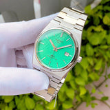 Tissot T137.407.11.091.01 PRX Powermatic 80 Men's Watch – Mint Green Dial & Silver Steel Strap