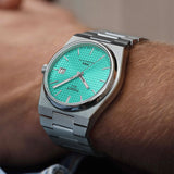 Tissot T137.407.11.091.01 PRX Powermatic 80 Men's Watch – Mint Green Dial & Silver Steel Strap