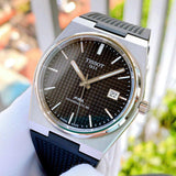 Tissot T137.407.17.051.00 PRX Powermatic 80 Men's Watch – Black Dial & Black Rubber Strap