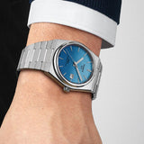 Tissot T137.407.11.351.01 PRX Powermatic 80 Men's Watch – Gradient Blue Dial & Silver Steel Strap