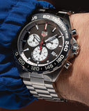 Tag Heuer Formula 1 Chronograph Black Dial Silver Steel Strap Watch for Men - CAZ101E.BA0842