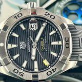 Tag Heuer Aquaracer Automatic Calibre 5 Men's Watch WBD2110.BA0928 – Black Dial with Silver Steel Strap