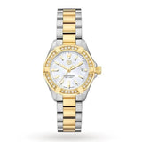 Tag Heuer Aquaracer Diamonds Mother of Pearl Dial Two Tone Steel Strap Watch for Women - WBD1421.BB0321