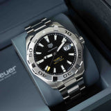 Tag Heuer Aquaracer Automatic Calibre 5 Men's Watch WBD2110.BA0928 – Black Dial with Silver Steel Strap