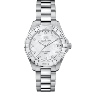 Tag Heuer Aquaracer White Mother of Pearl Dial Watch for Women - WBD1314.BA0740