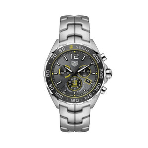 Tag Heuer Formula 1 Ayrton Senna Special Edition Grey Dial Silver Steel Strap Watch for Men - CAZ101AF.BA0637