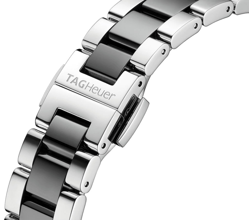 Tag Heuer Aquaracer Quartz Black Dial Two Tone Steel Strap Watch for Men - WAY131A.BA0913