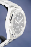 Tag Heuer Aquaracer Quartz Black Dial Silver Steel Strap Watch for Men - WAY111Z.BA0928