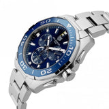 Tag Heuer Aquaracer Blue Dial SIlver Steel Strap Watch for Men - CAY111B.BA0927