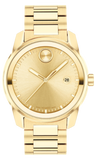 Movado 3600861 Bold Verso Men's Watch – Gold Dial & Gold Steel Strap