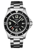 Breitling Superocean Automatic 44 A17367D71B1A1 Men's Watch – Black Dial with Silver Stainless Steel Strap
