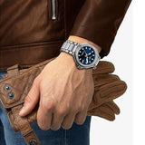 Tissot T141.417.11.041.00 T-Race Chronograph Men's Watch – Blue Dial & Silver Steel Strap