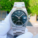 Tissot T137.207.11.091.00 PRX Powermatic 80 Men's Watch – Green Dial & Silver Steel Strap