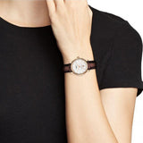Tissot T Classic Carson Premium White Dial Brown Leather Strap Watch for Women - T122.207.36.031.00